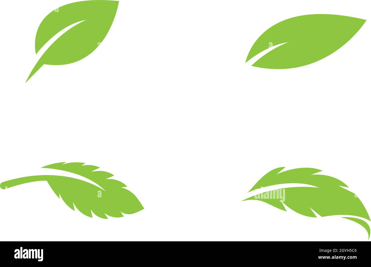 Logos of green leaf ecology nature element vector Stock Vector Image ...