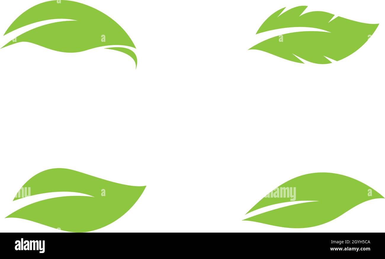 Logos of green leaf ecology nature element vector Stock Vector Image ...