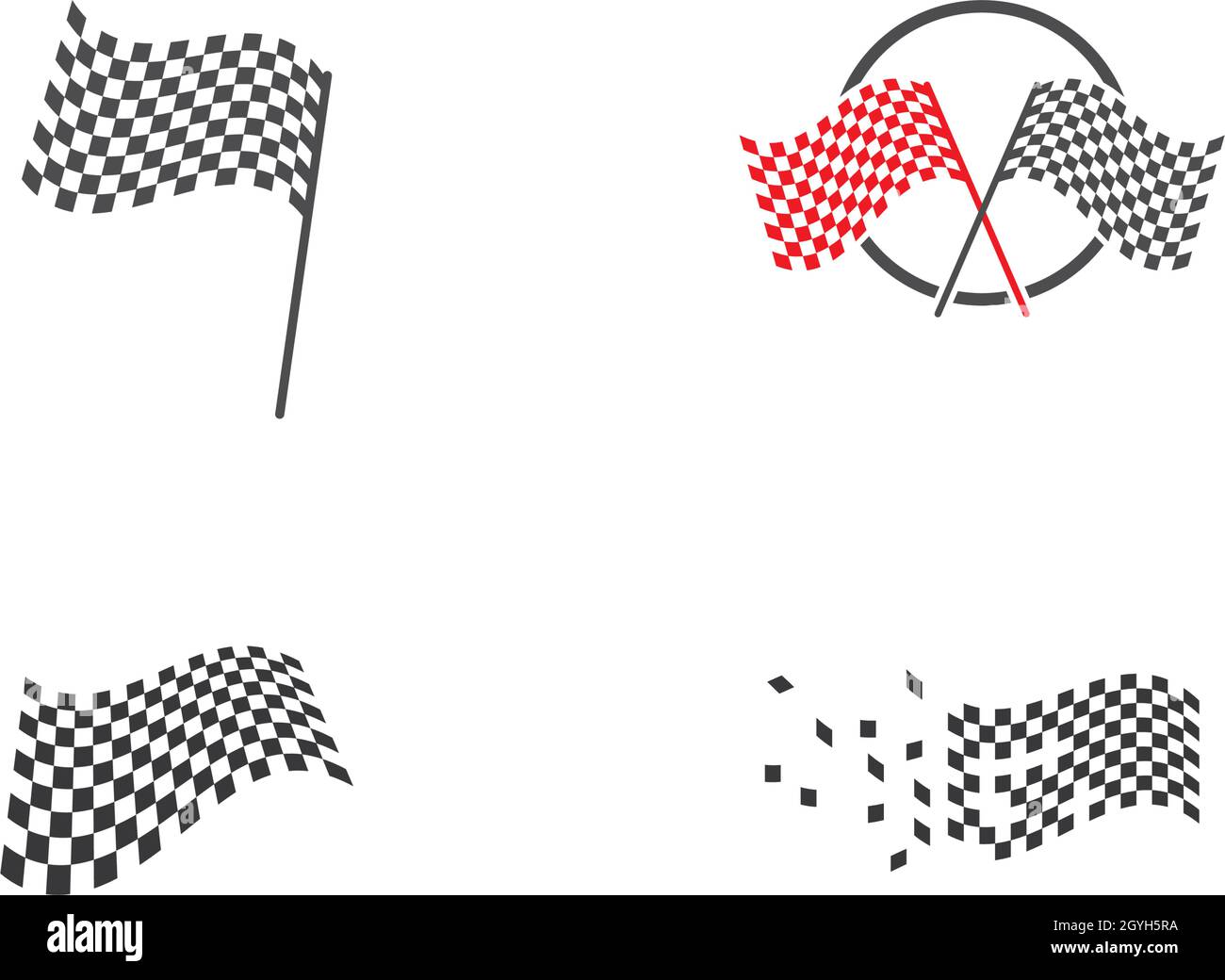 Set racing flags Stock Vector Images - Alamy