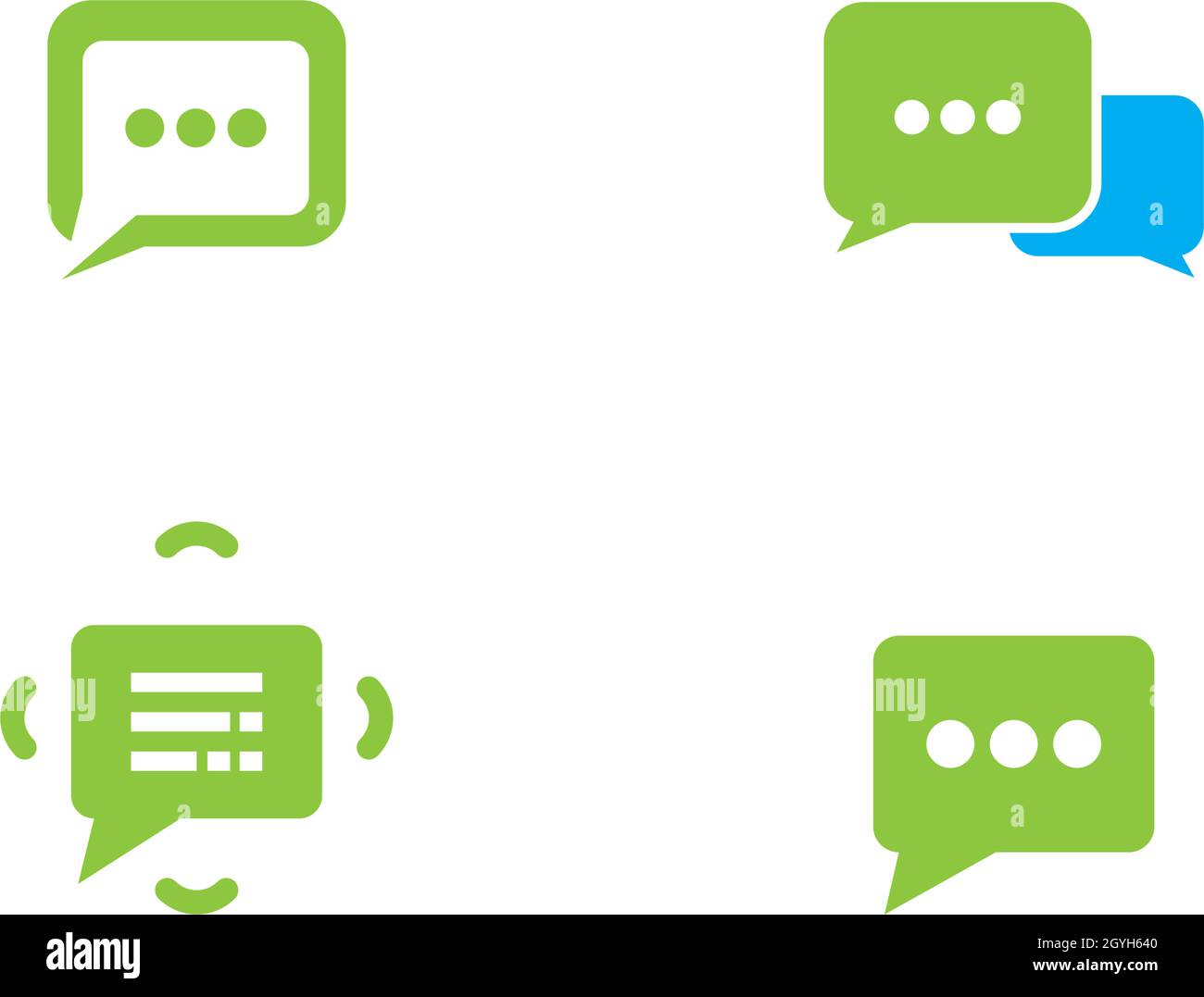 Speech bubble logo template Stock Vector