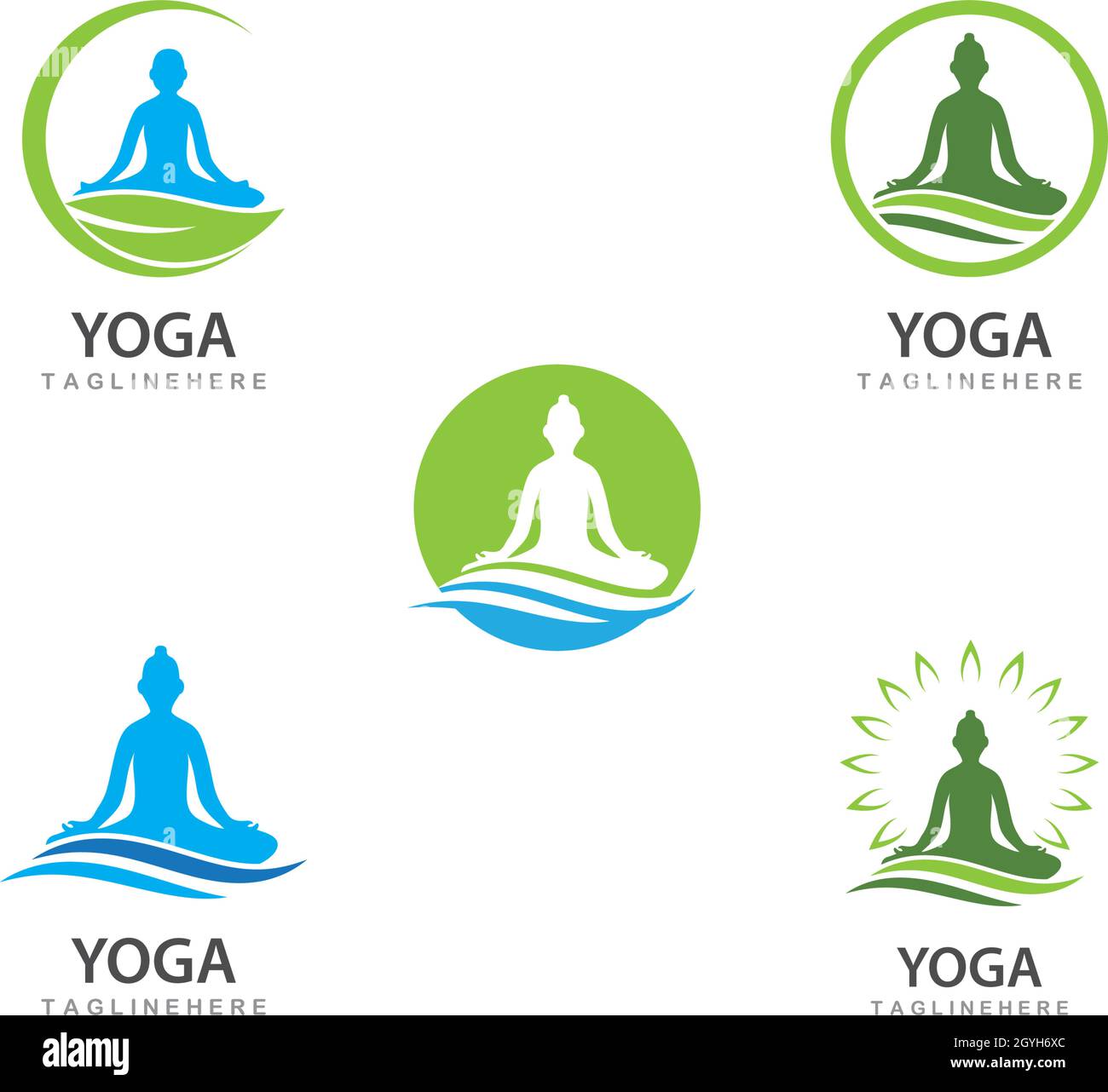 Meditation yoga logo template vector Stock Vector Image & Art - Alamy