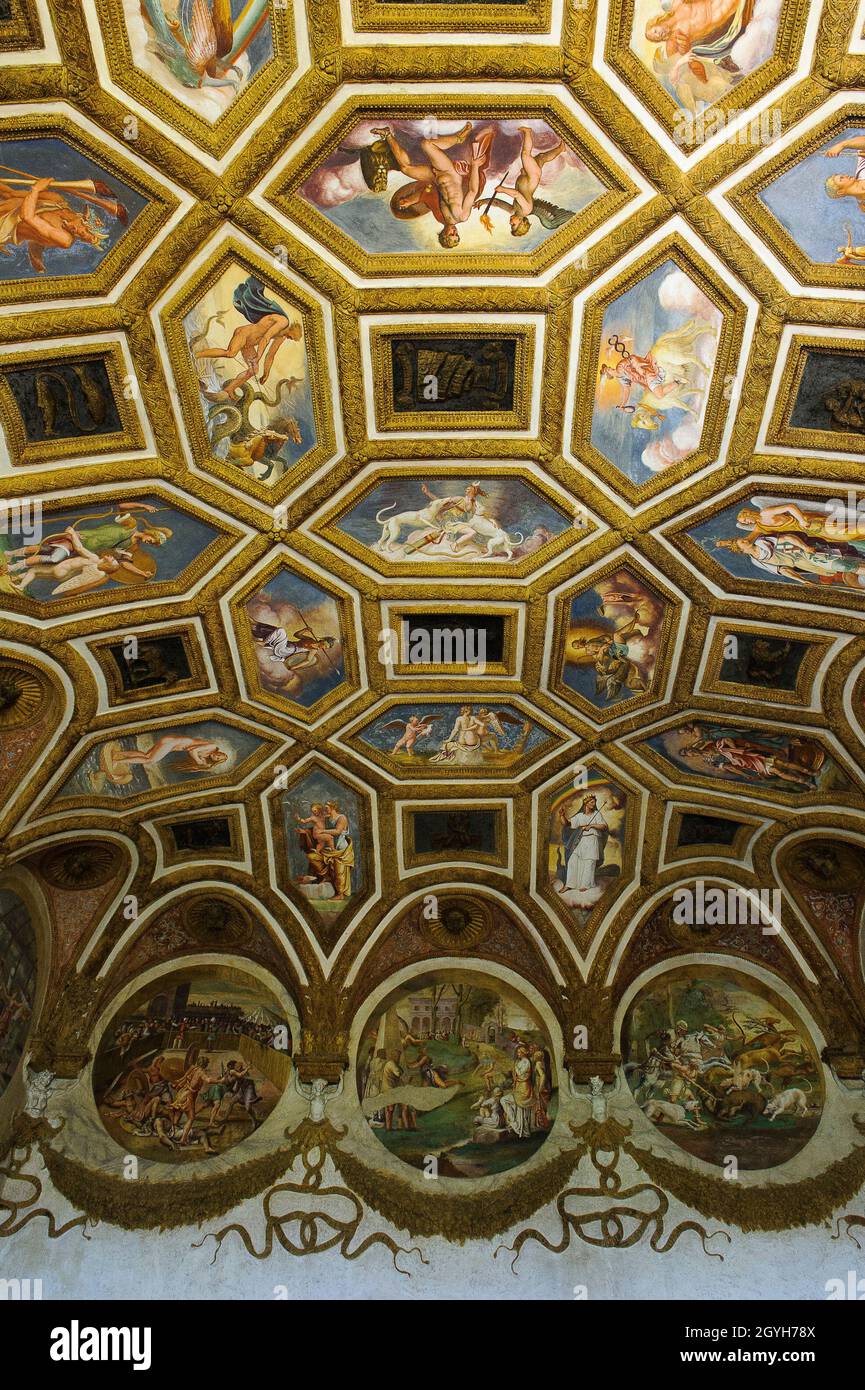 Europe, Italy, Lombardy, Palazzo Te built in 1525 in Mantua, Chamber of