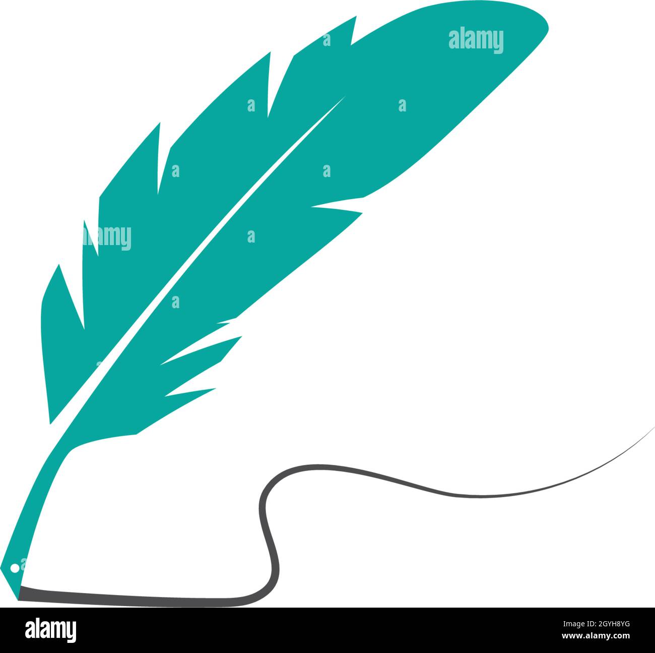 feather logo vector template Stock Vector