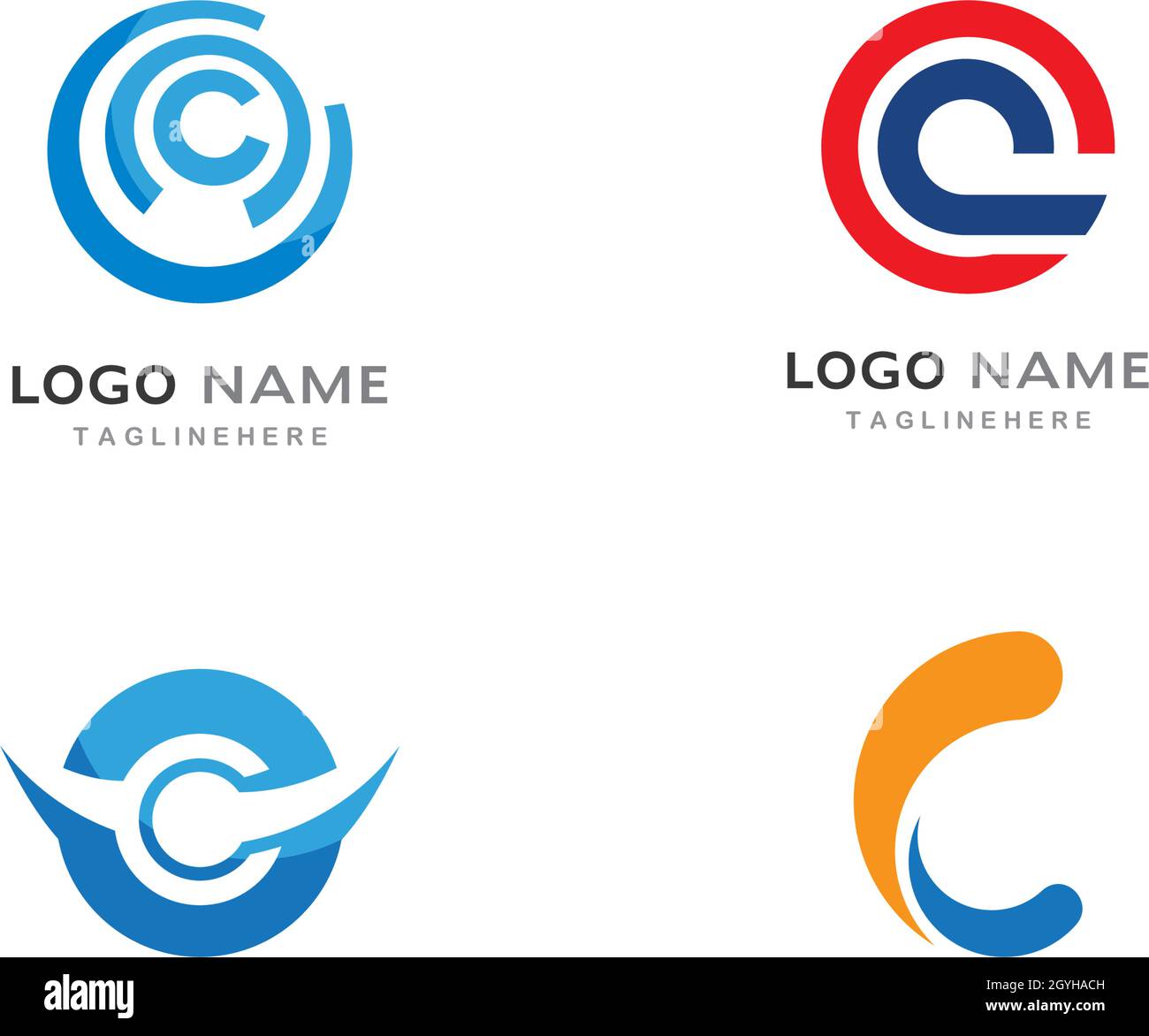 C Letter Logo Template vector Stock Vector Image & Art - Alamy