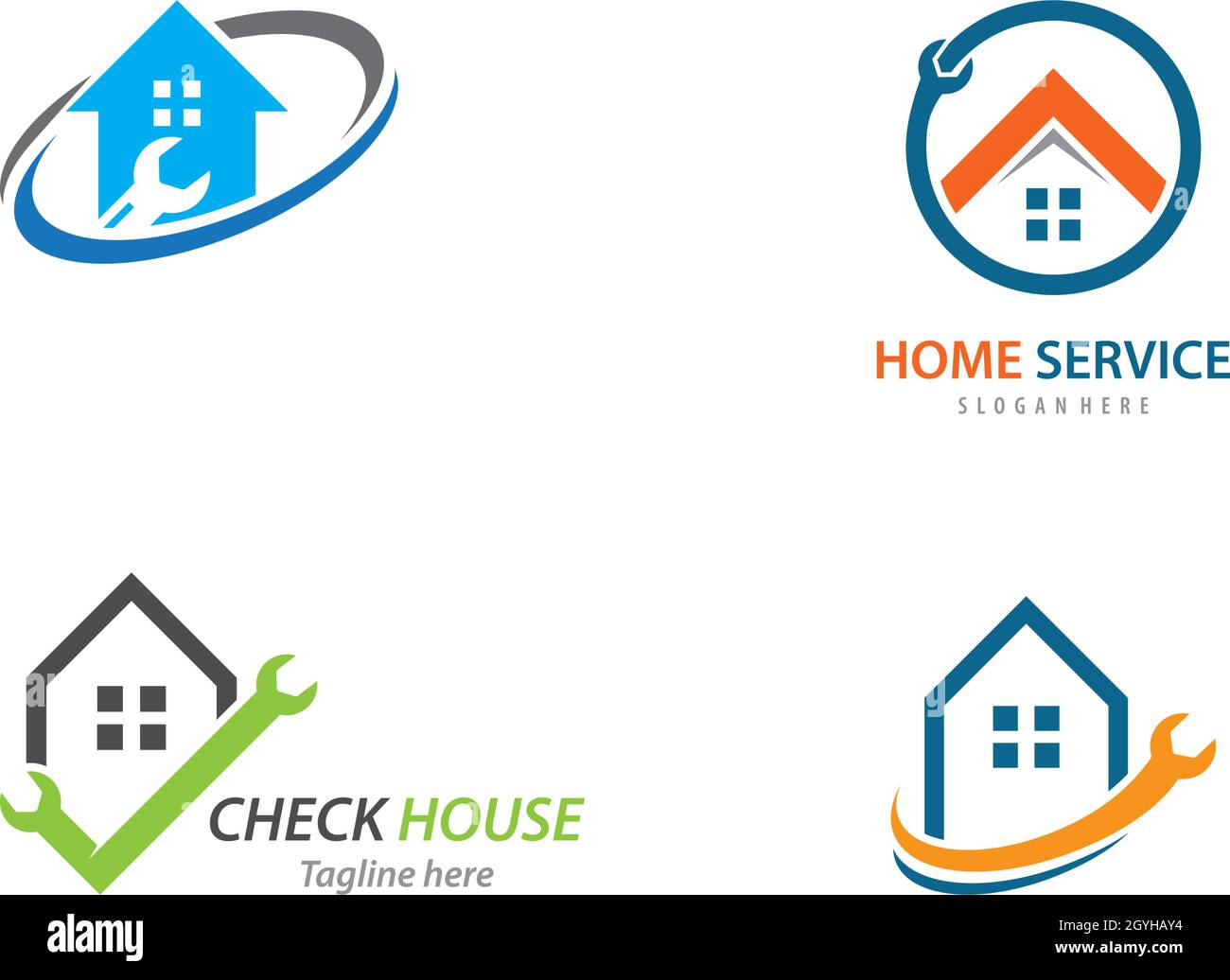 Home repair logo vector template Stock Vector