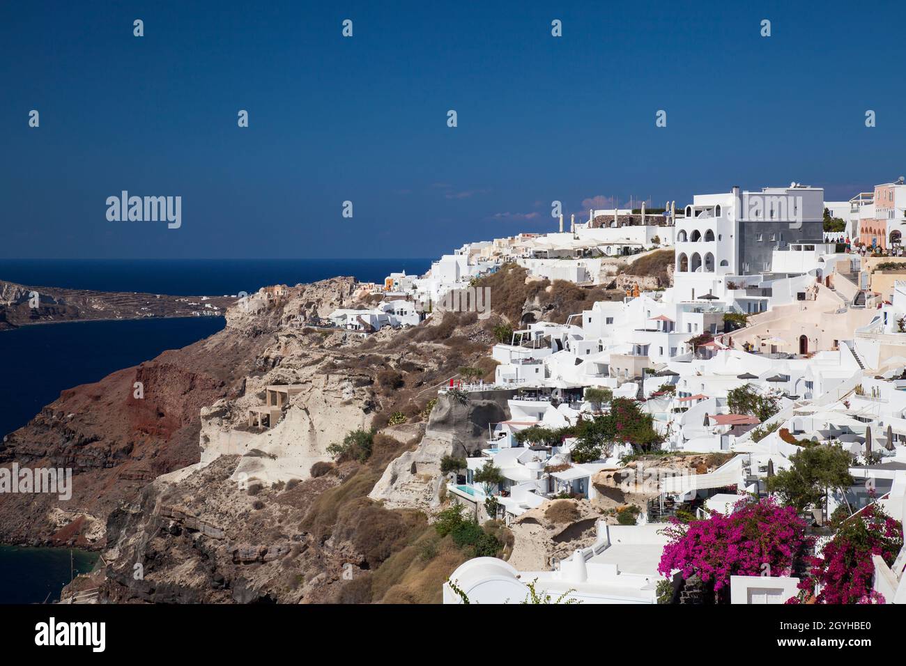 View at Imerovigli,with view over the aegean sea,  Santorini, Cyclades, Greece, Europe Stock Photo