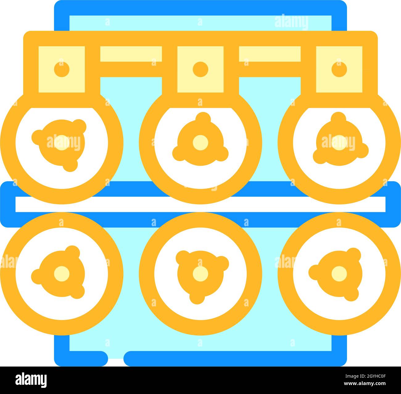 metal list production industry machine color icon vector illustration ...