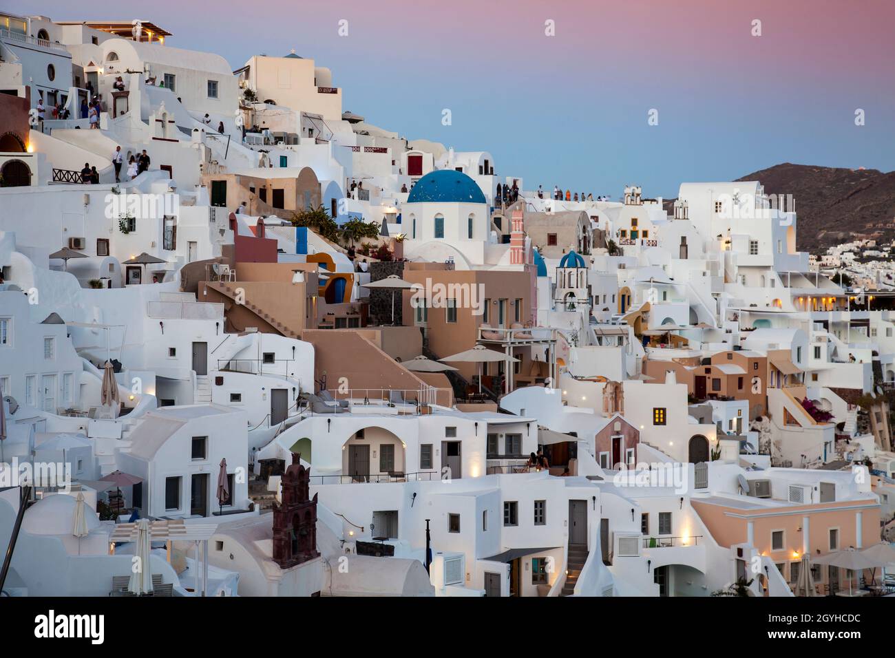 View at Imerovigli, Cyclades Santorini, Greece, Europe Stock Photo