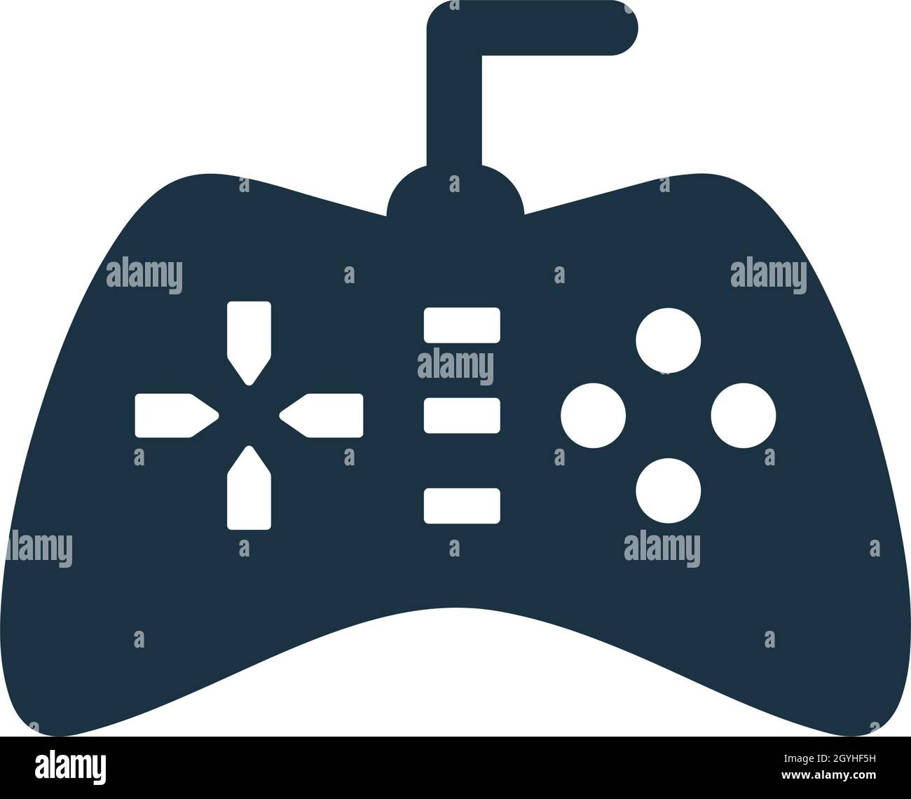 Controller, game icon is isolated on white background. Use for graphic ...