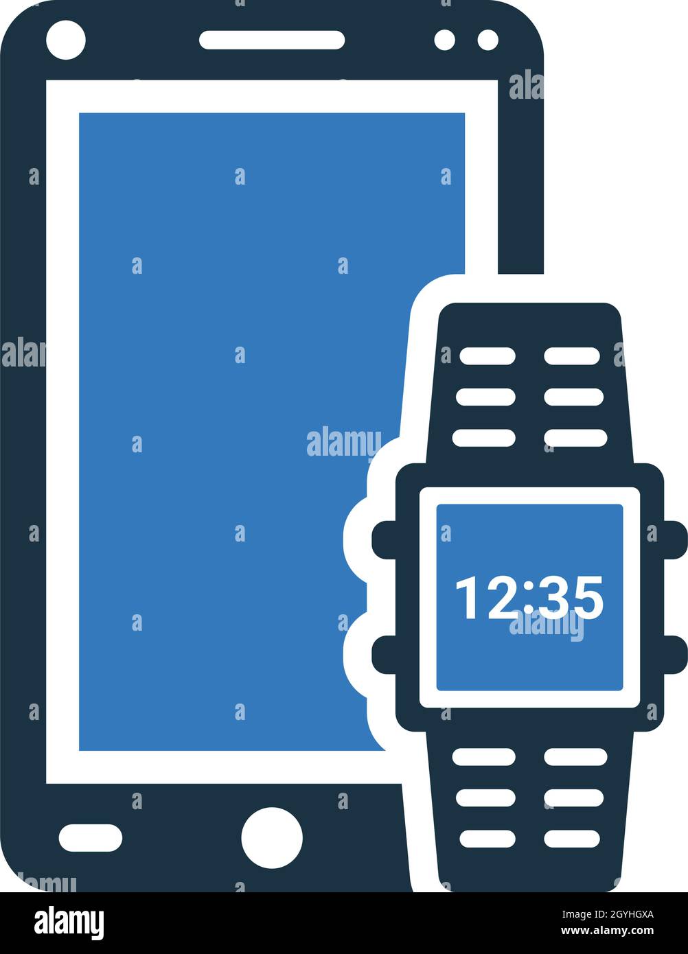Smartwatch, mobile icon - Simple editable vector EPS file. Stock Vector