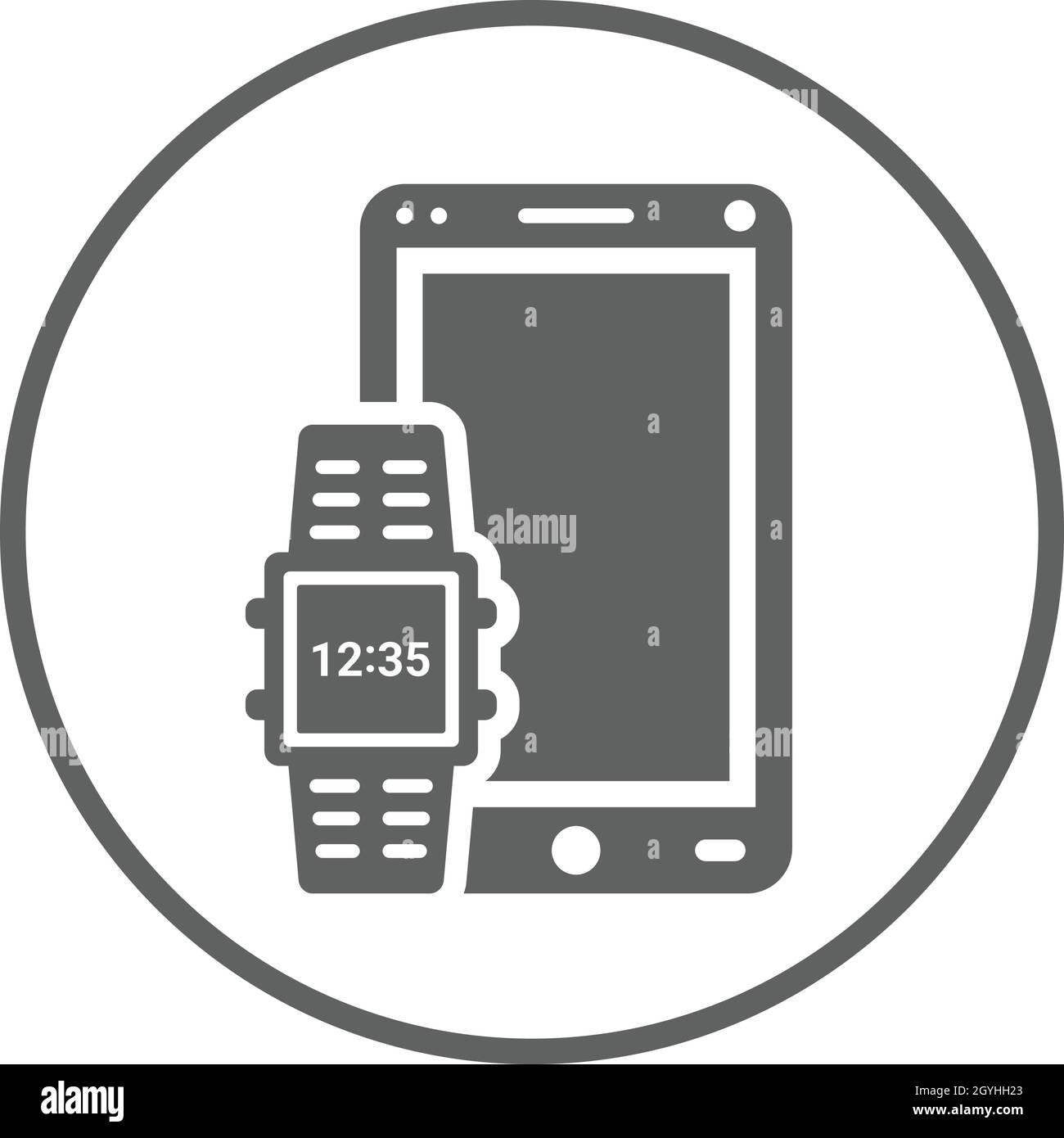 Smartwatch, mobile icon - Simple editable vector EPS file Stock Vector ...