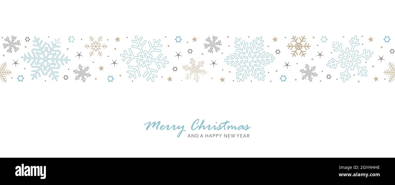 christmas card with seamless pattern snowflake border Stock Vector ...