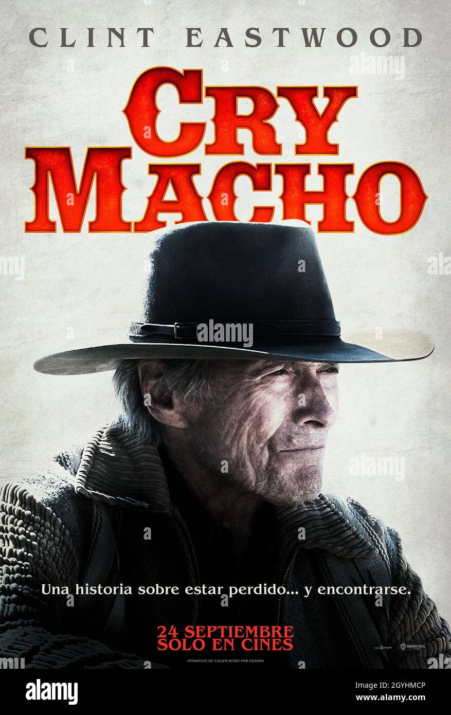 Cry Macho (2021) directed by Clint Eastwood and starring Clint Eastwood,  Dwight Yoakam and Daniel V. Graulau. A one-time rodeo star and washed-up  horse breeder takes a job to bring a man's
