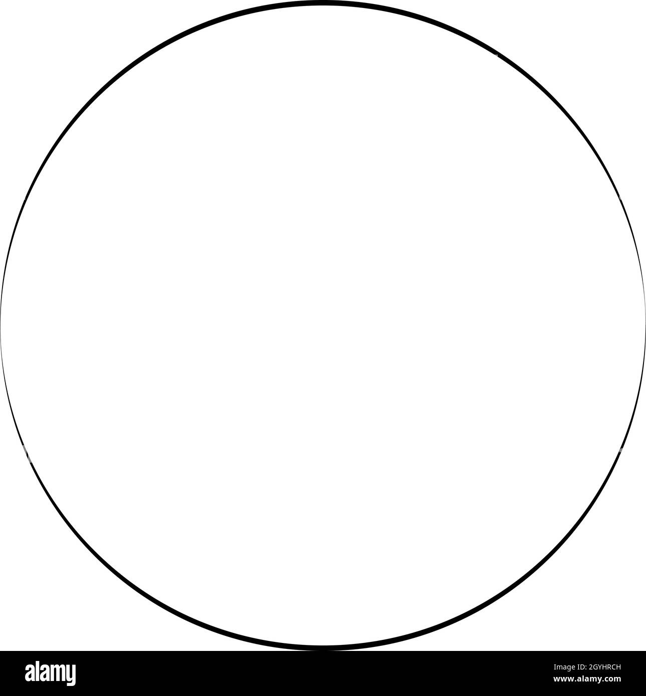 Circle, oval, eliipse contour graphics stock vector illustration