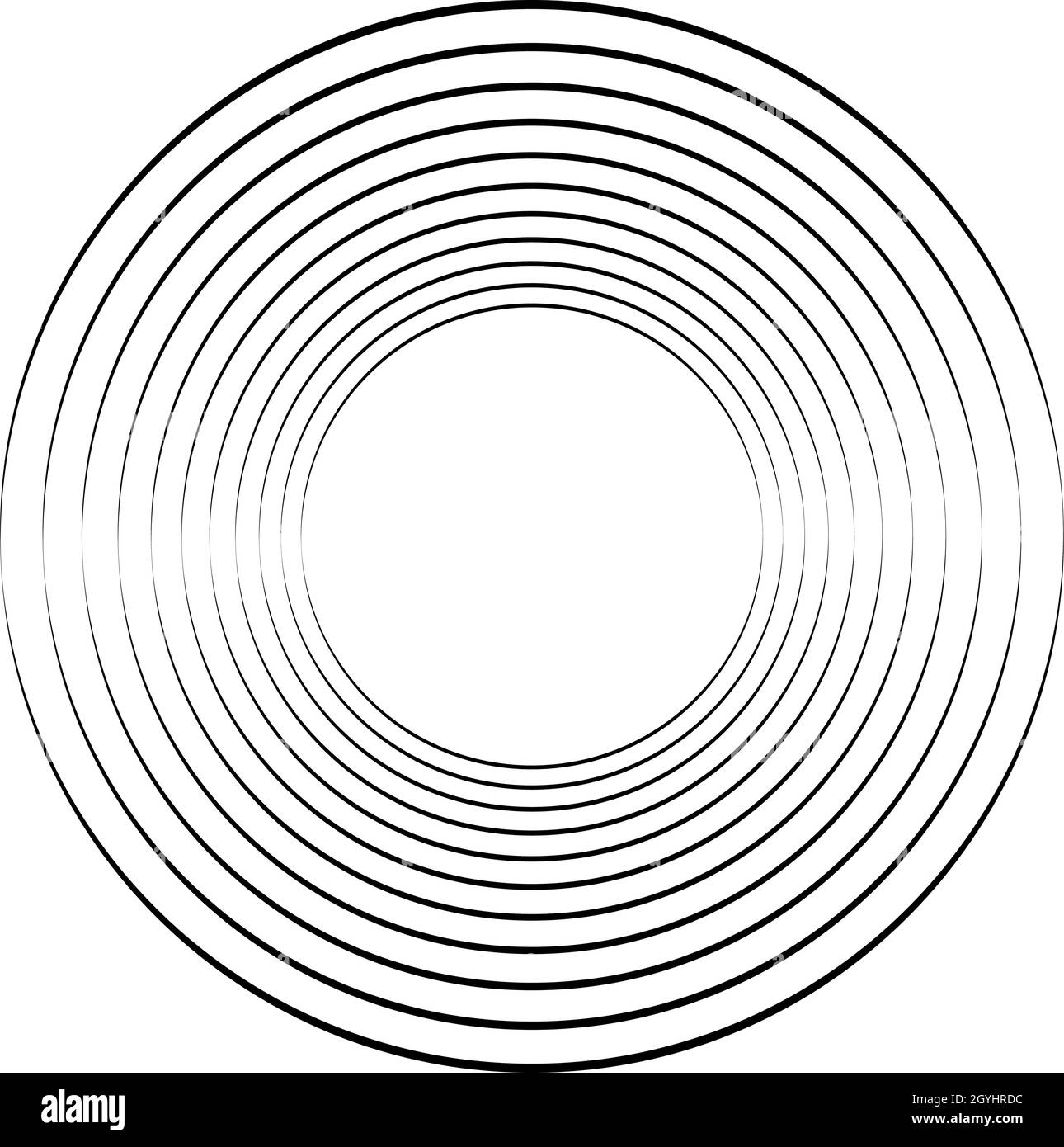Circle, oval, eliipse contour graphics stock vector illustration