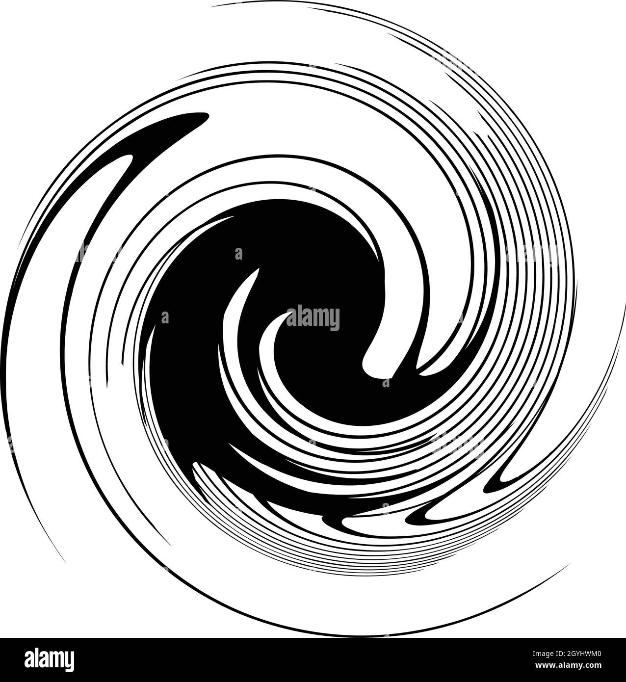 Spiral, swirl, twirl, volute element. Whirlpool, whirlwind effect ...