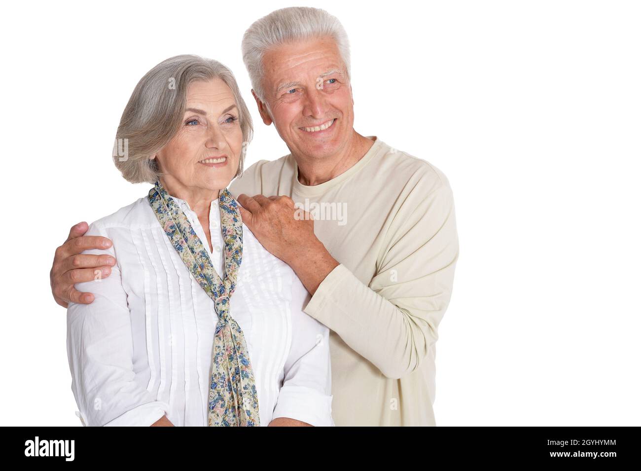 Shydlouskihappy senior couple posing Stock Photo