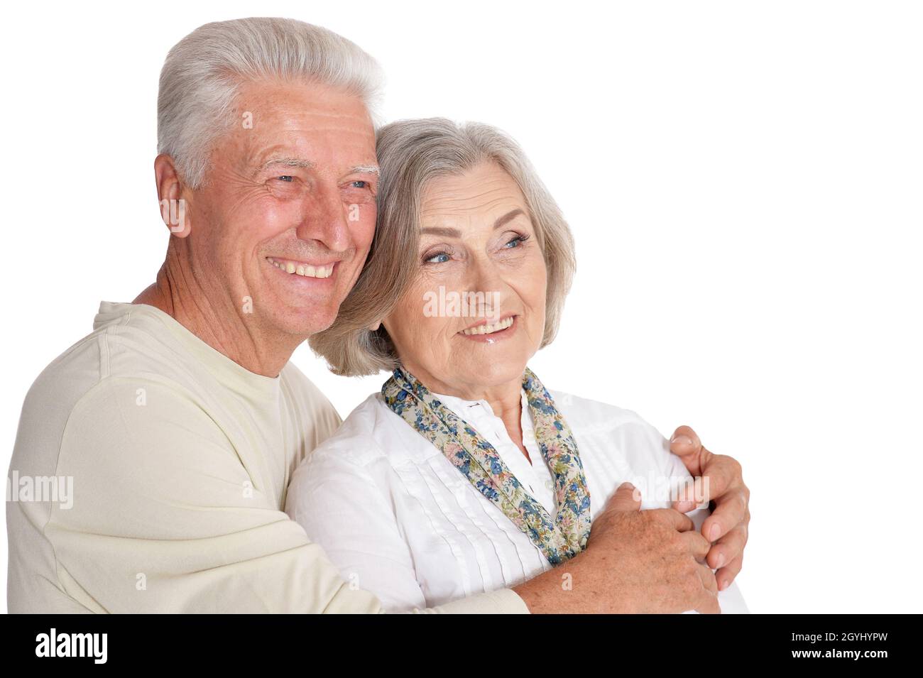 Shydlouskihappy senior couple posing Stock Photo