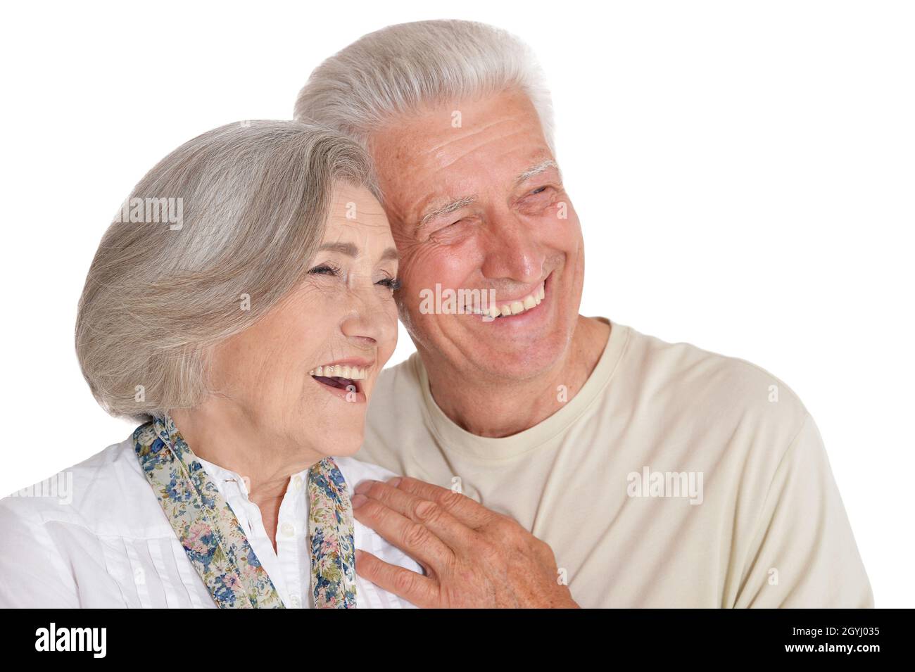 Shydlouskihappy senior couple posing Stock Photo