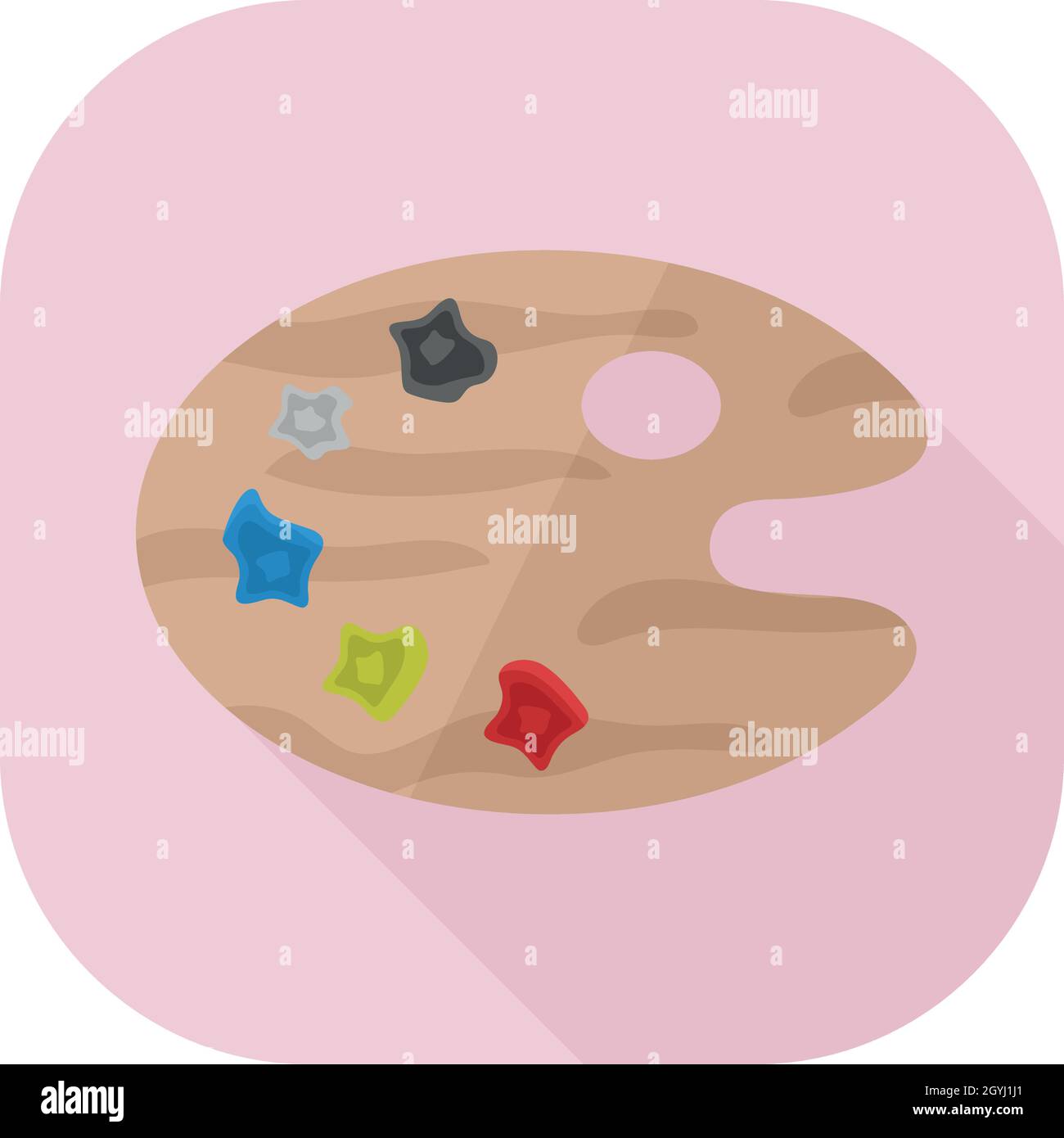 Vector Flat Design Art Palette Stock Vector Image & Art - Alamy