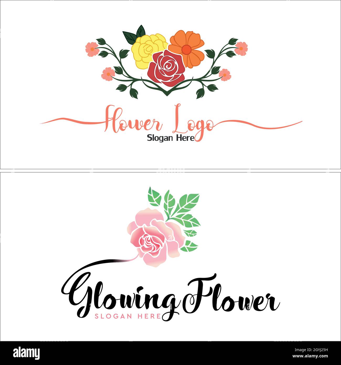 Blossom Logo Template | Logo templates, Business card logo, Flower logo