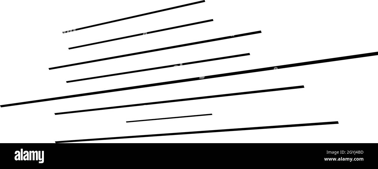 3D straight, parallel dynamic irregular lines, stripes element. Action ...