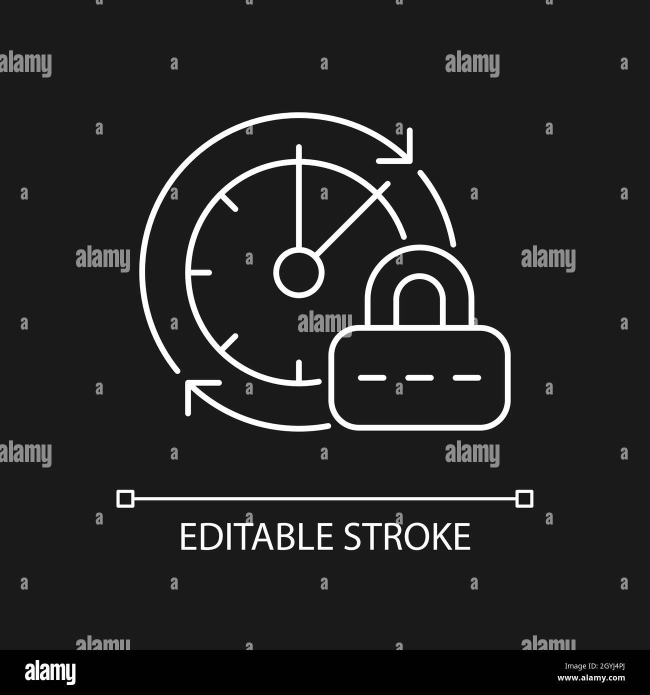 Change password white linear icon for dark theme Stock Vector Image ...