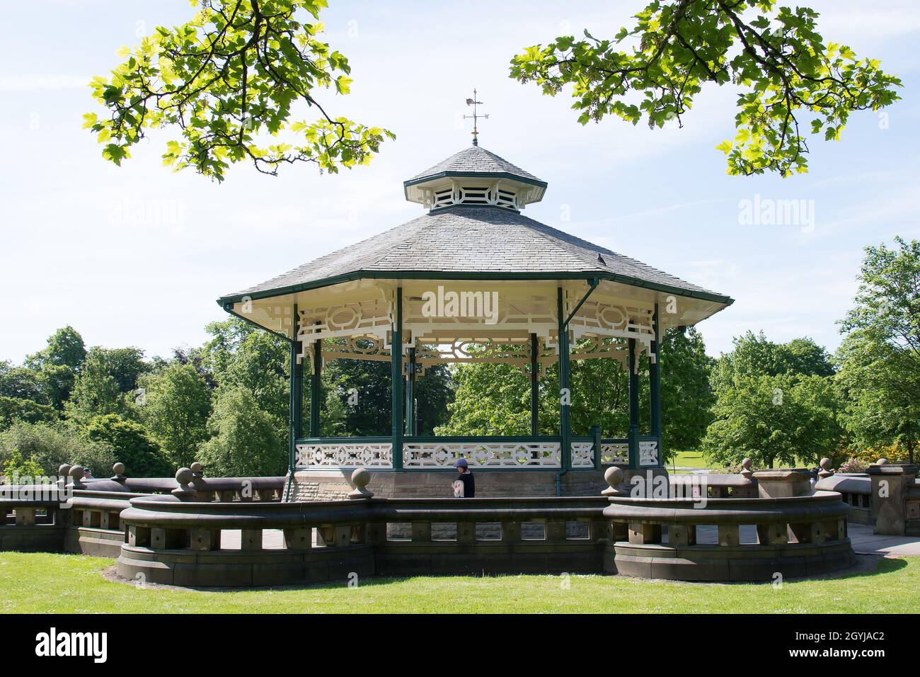 Victorian Bandstand, Greenhead Park, Huddersfield Stock Photo