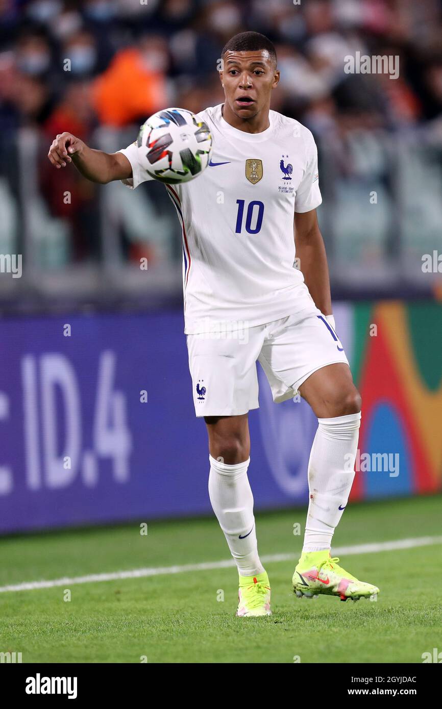 Kylian Mbappe Of France In Action During The Uefa Nations League Semi Final Match Between Belgium And France At Juventus Stadium On October 7 2021 In Turin Italy Stock Photo Alamy
