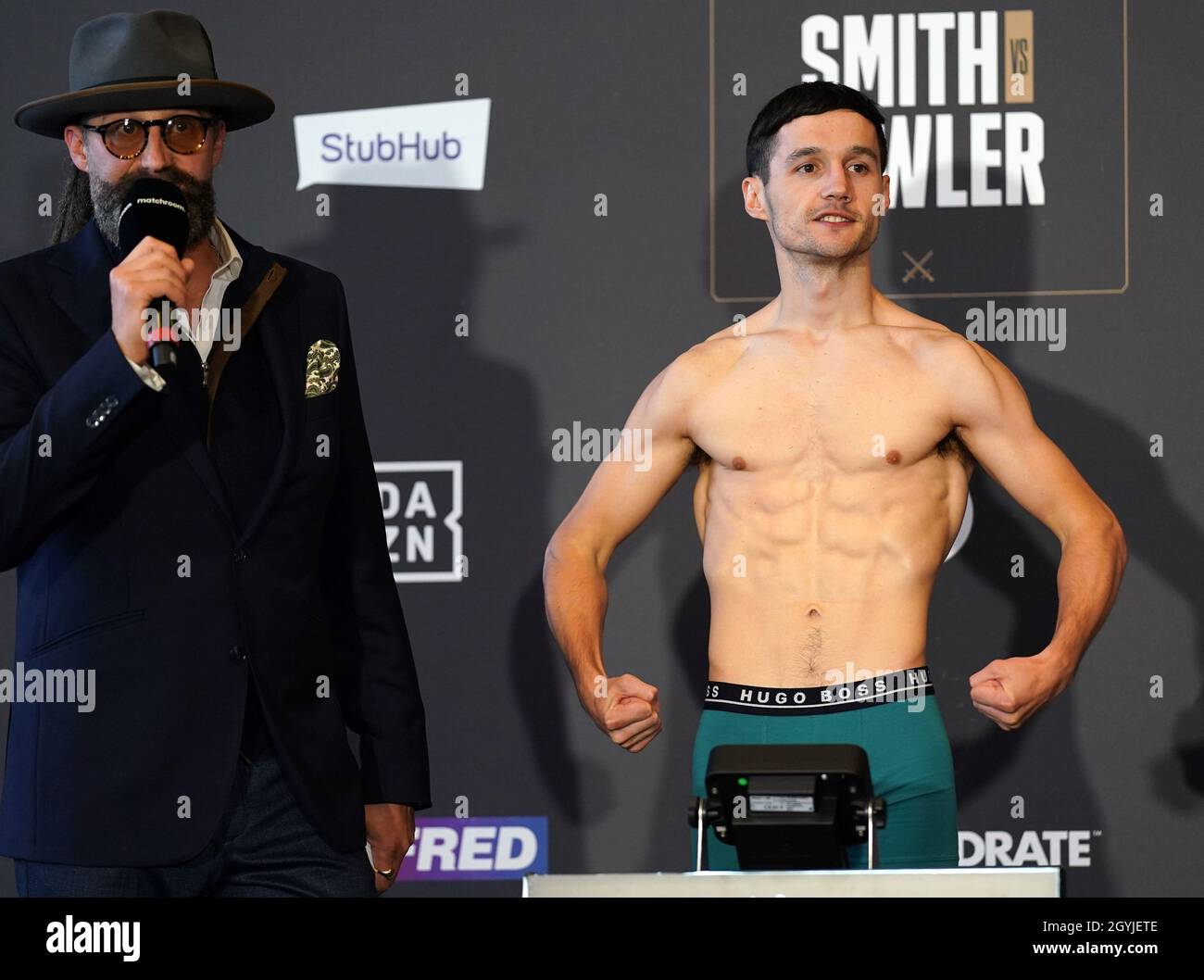 Blane Hyland during a public weigh-in at the Hilton Liverpool City Centre, UK. Picture date: Friday October 8, 2021. Stock Photo