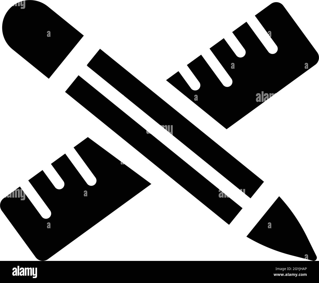 Pencil and ruler Stock Vector Images - Alamy