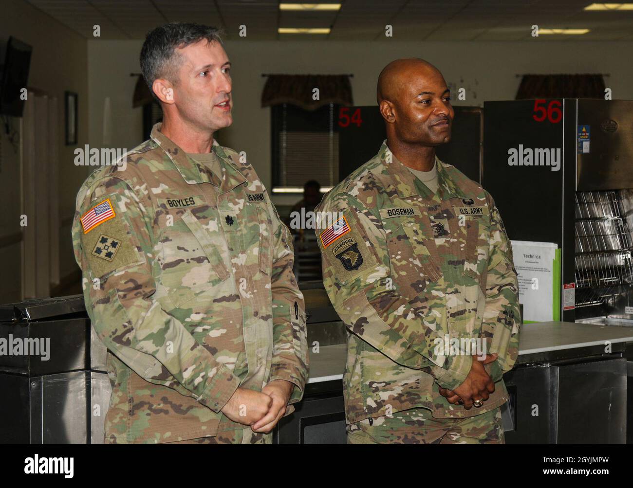 Lt. Col. Michael Boyles and Command Sgt. Maj. Gregory Boseman