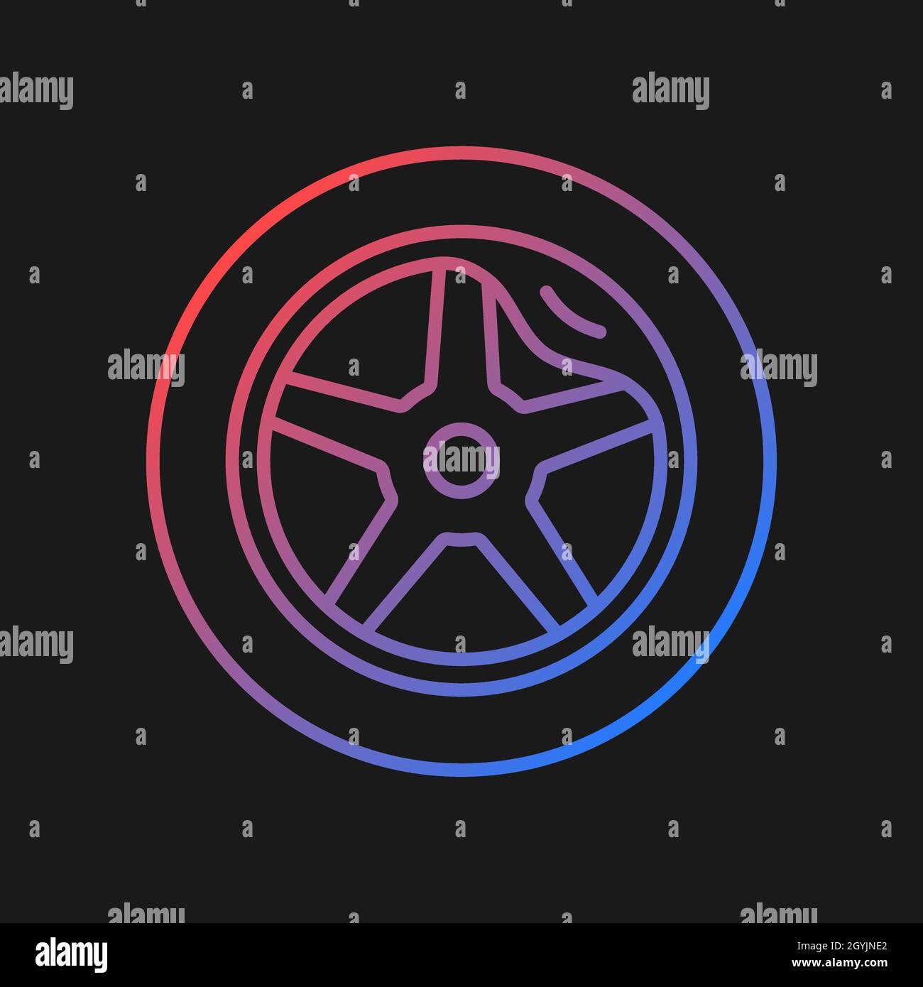 Alloy wheel damage Stock Vector Images - Alamy