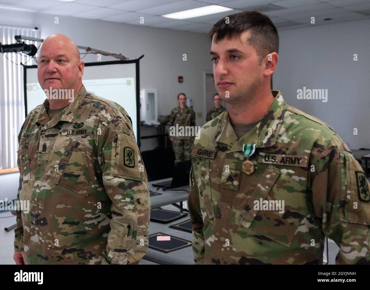 Command Sergeant Major Charles Scheels (left), command sergeant major ...