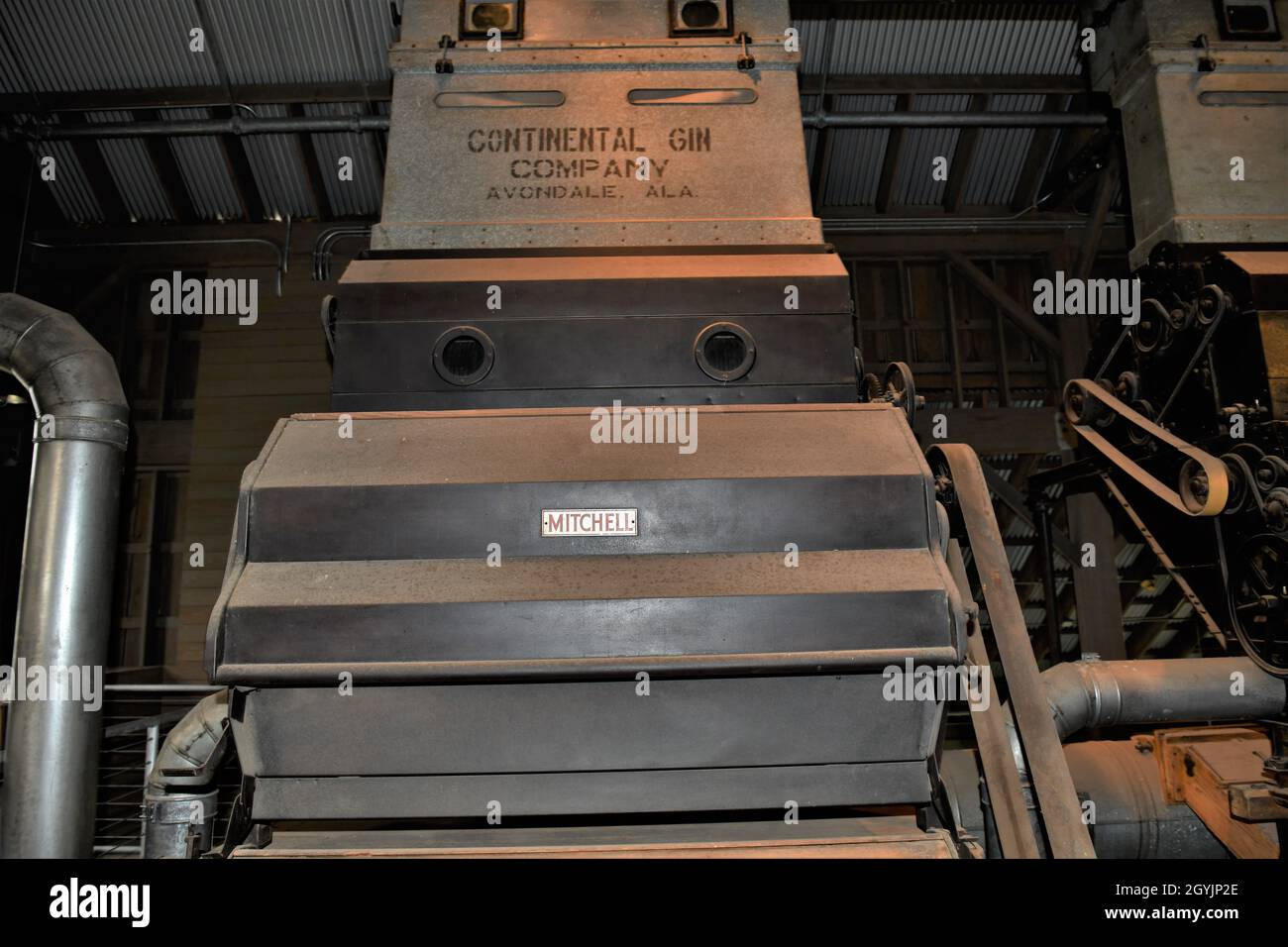 The engine, belts, pulleys, gears and equipment to operate a pre World