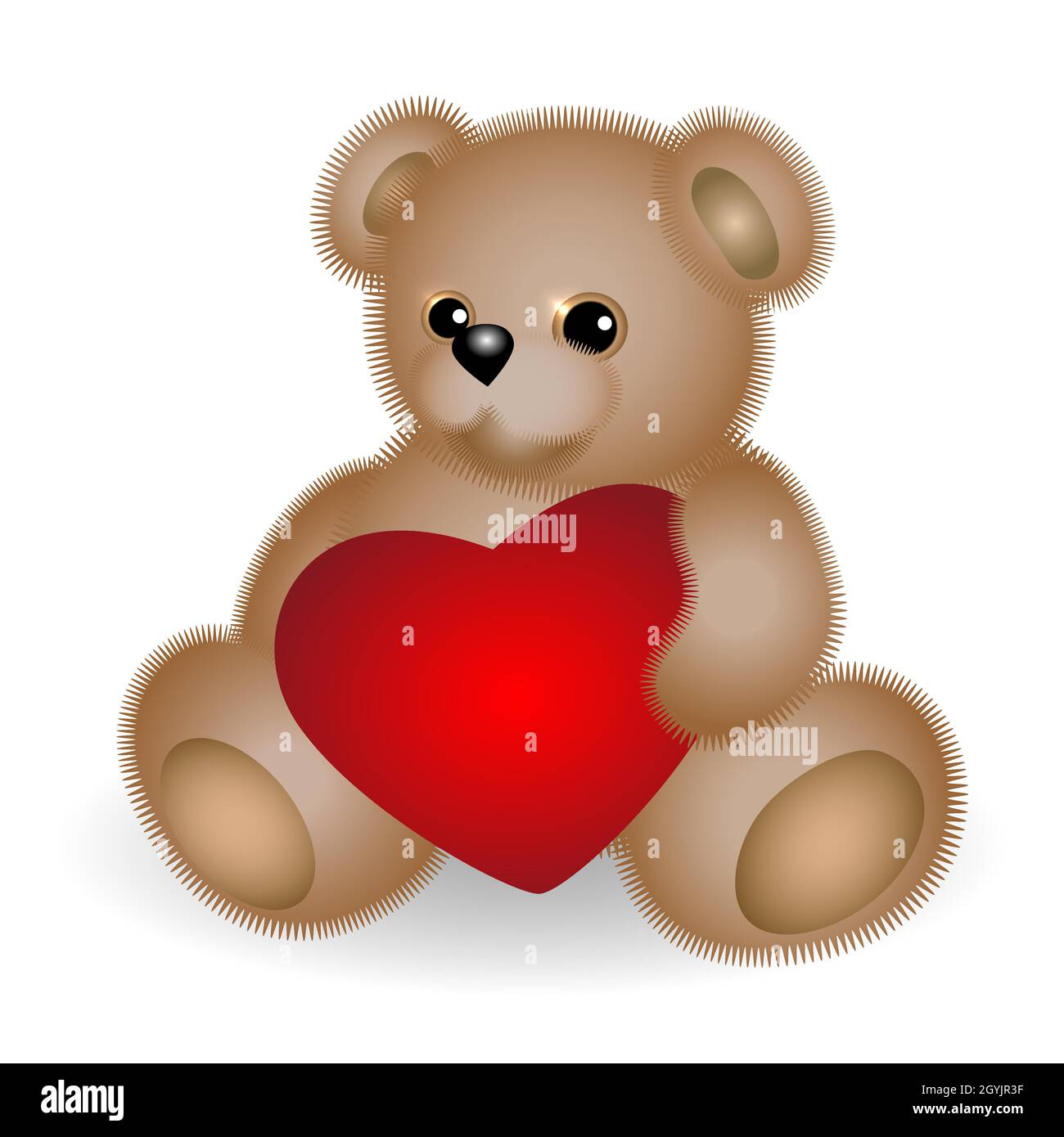 Cute teddy bear with heart deals