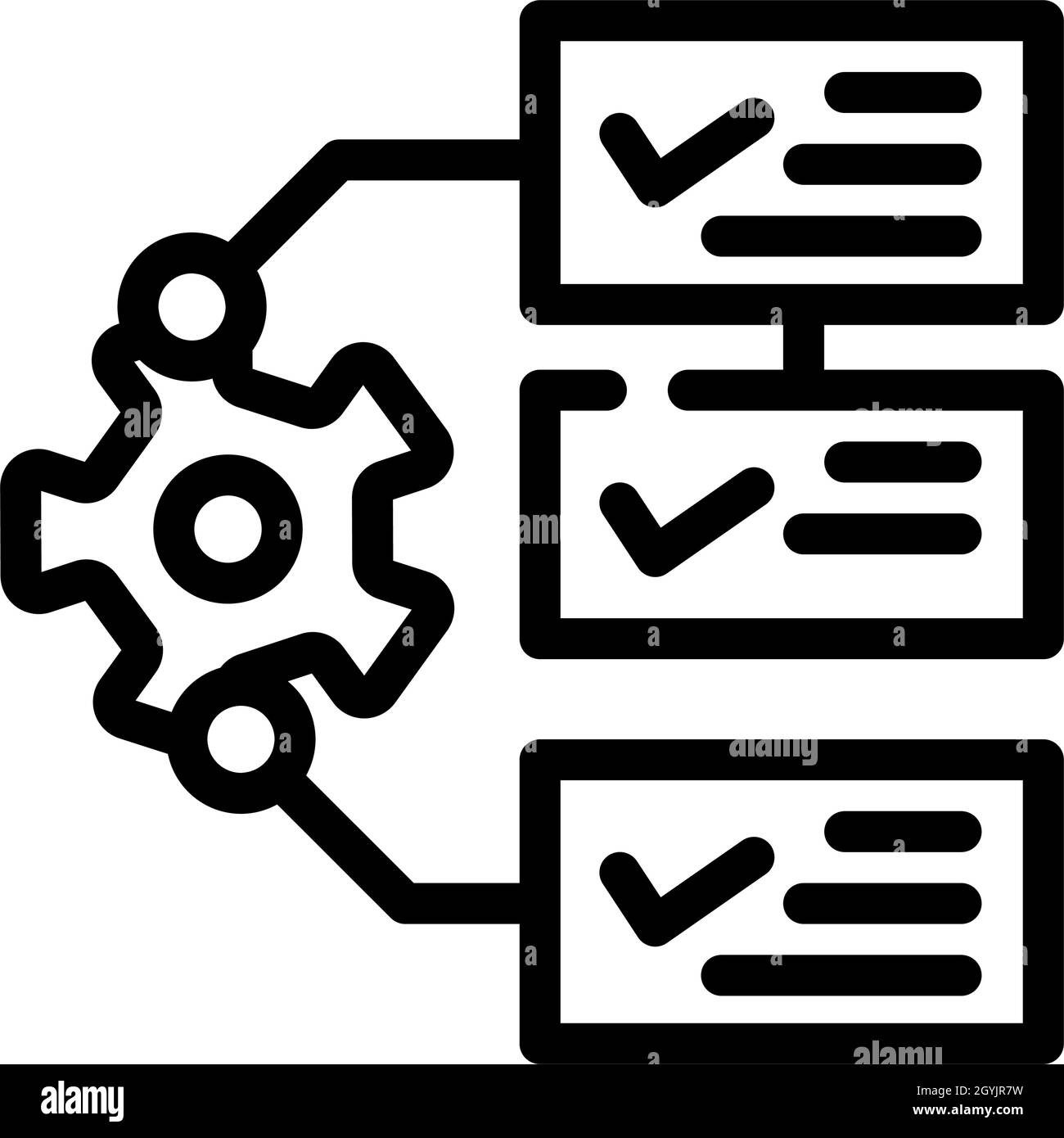 system monitoring line icon vector illustration Stock Vector Image ...