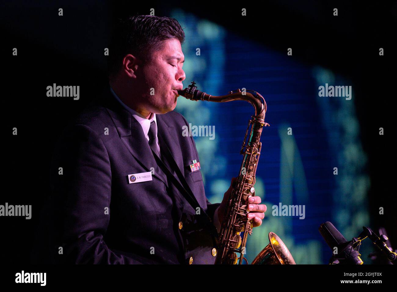 NEW ORLEANS (Jan. 9, 2020) Musician 1st Class Andrew Francisco, from