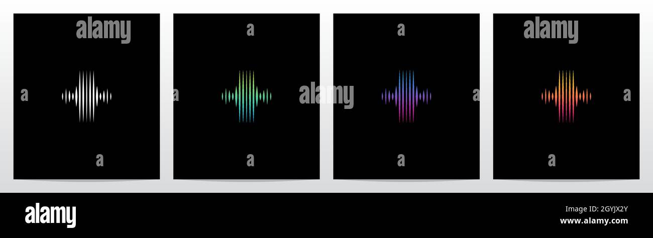 Vertical Lines Graphic Equalizer Letter Logo Design I Stock Vector ...