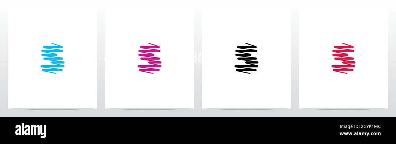 Scribble Forming Letter Logo Design S Stock Vector
