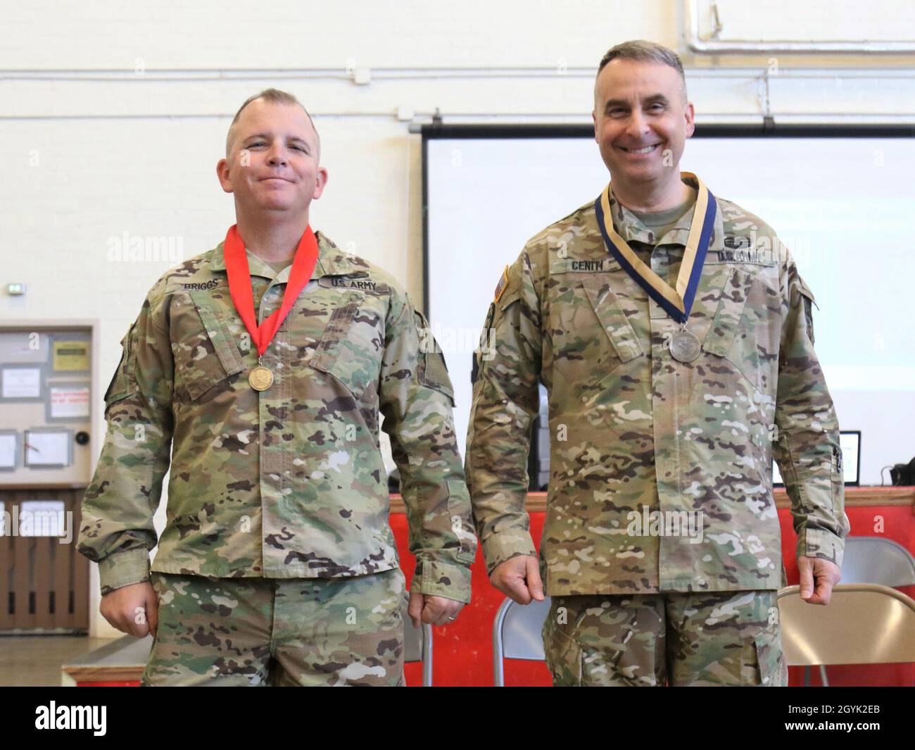 U.S. Army Col. Jason E. Briggs, left, commander of the 224th