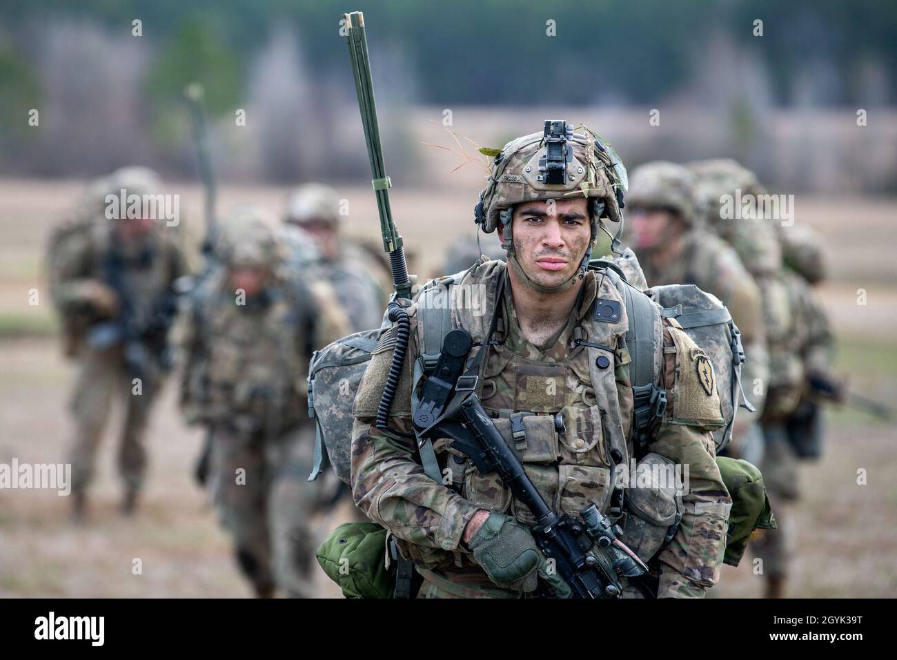 A Soldier from the 1st Squadron (Airborne), 40th Cavalry Regiment at ...