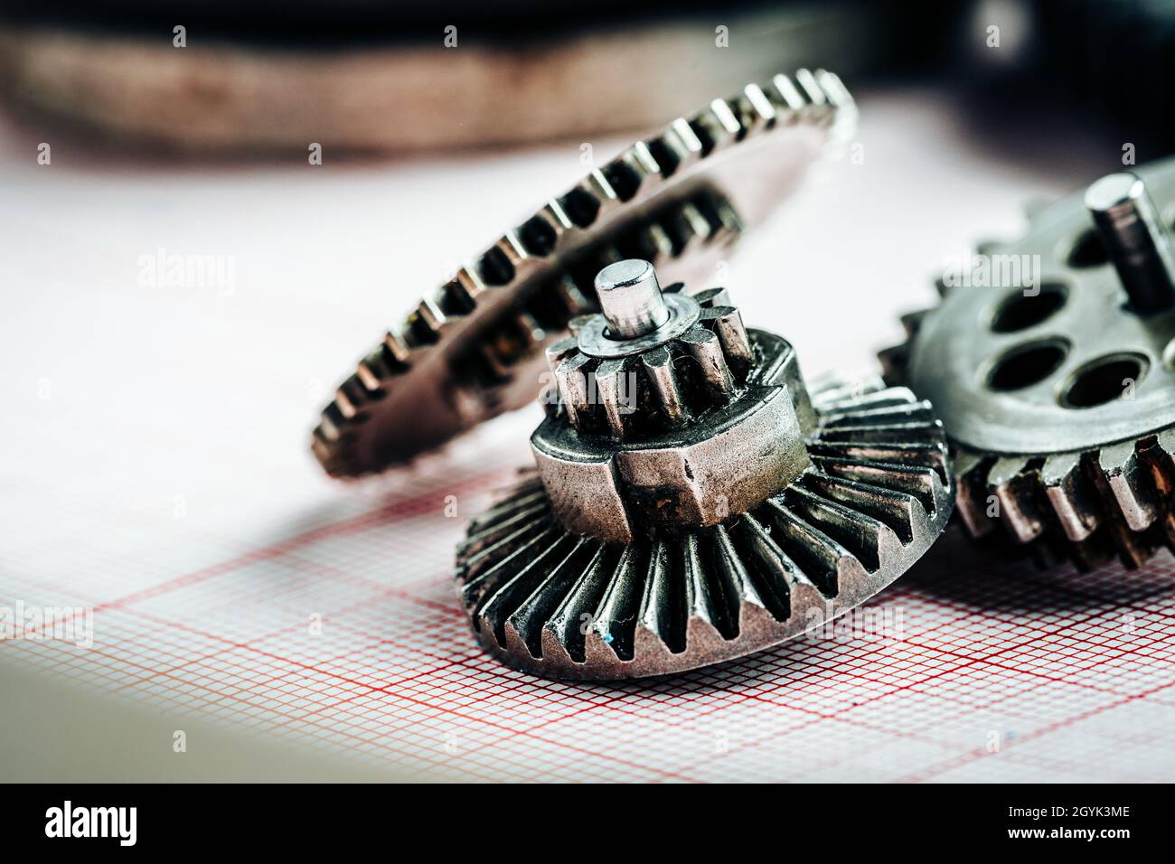 Gears from an old industrial machine Stock Photo - Alamy