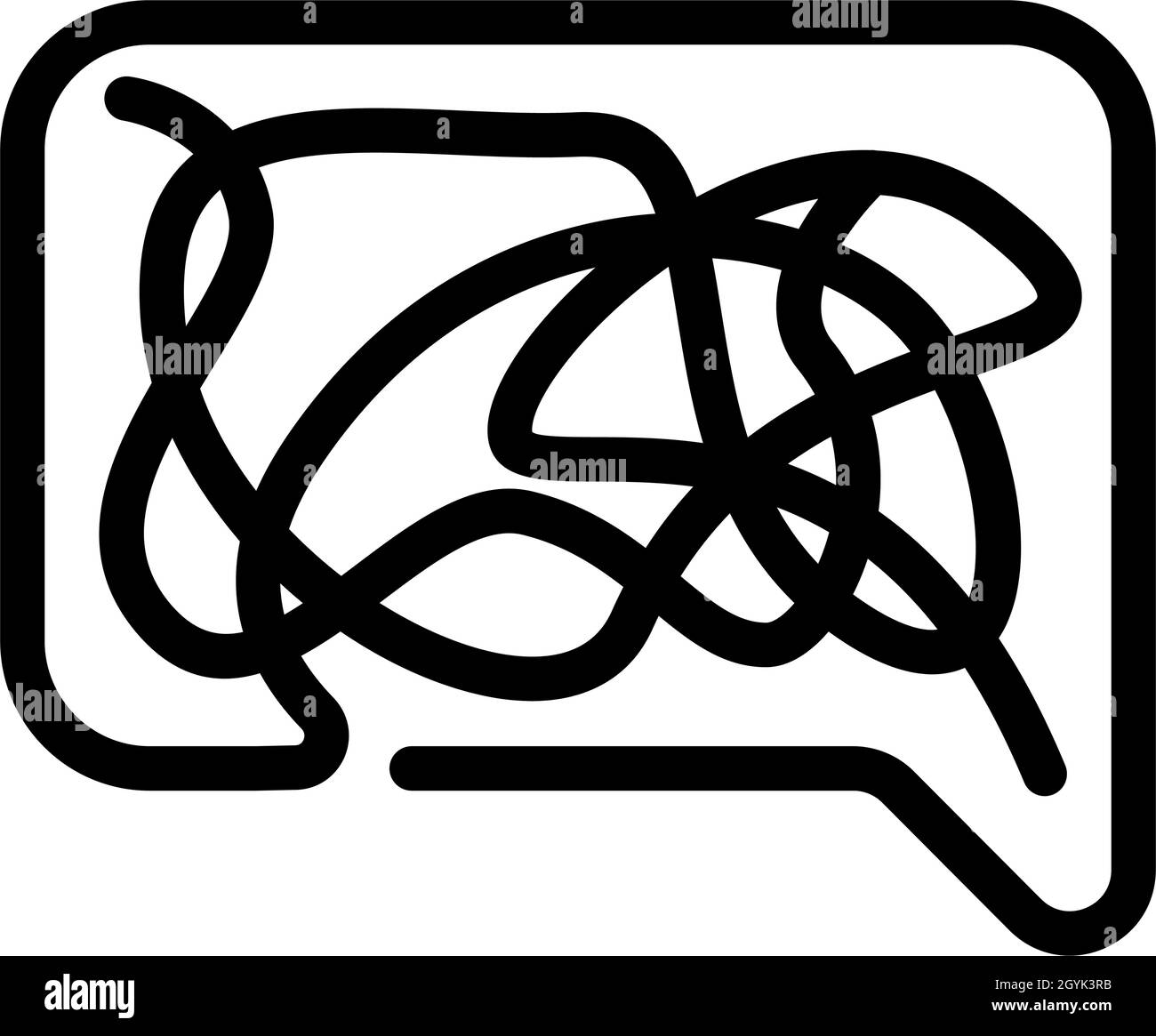 confusing dialogue line icon vector illustration Stock Vector Image ...