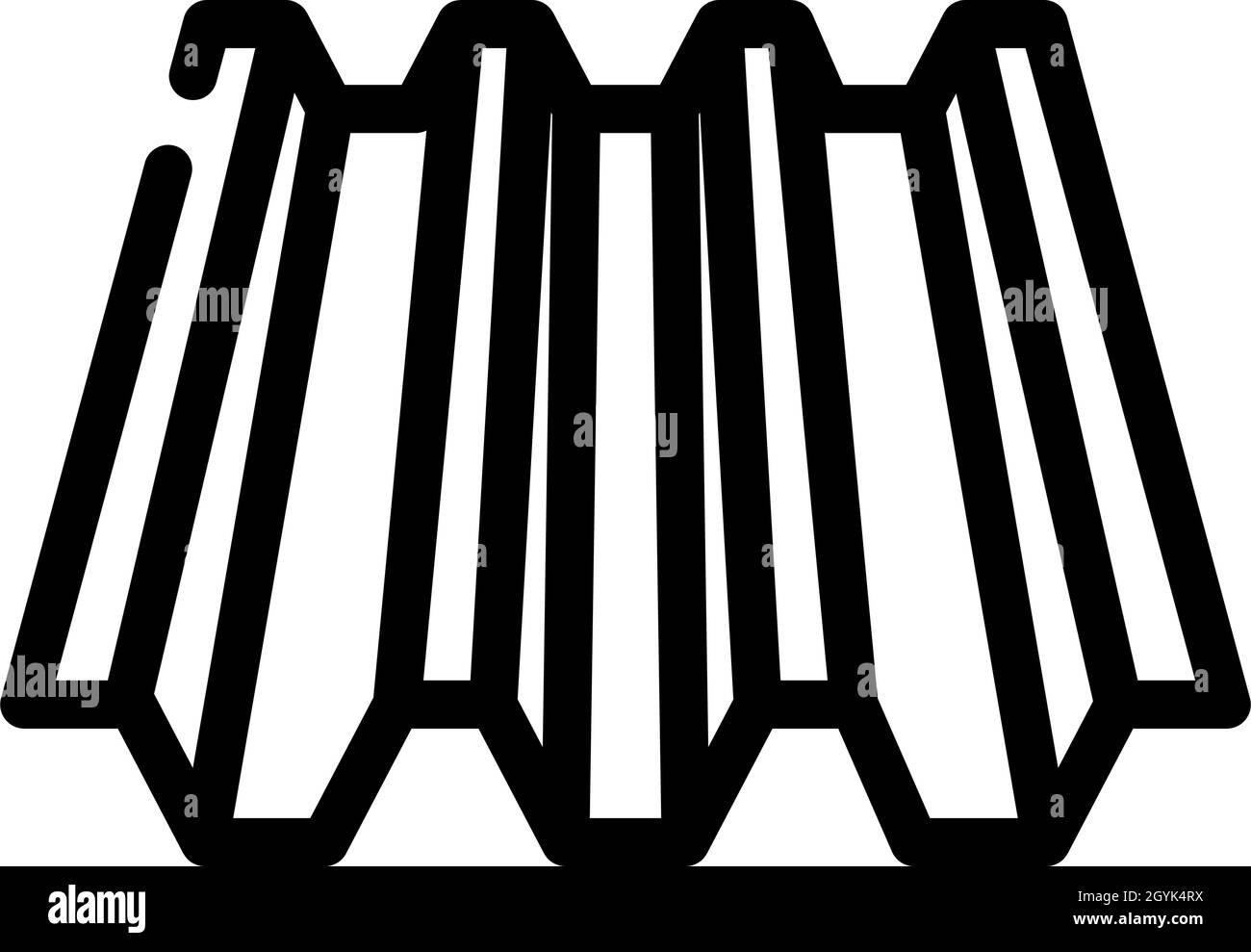 roof layer metal material line icon vector illustration Stock Vector ...