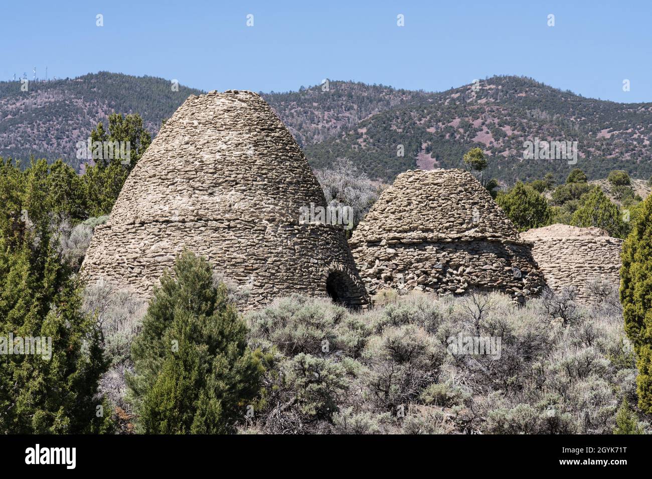 The Frisco Charcoal Kilns were built between 1877 and 1880 to produce