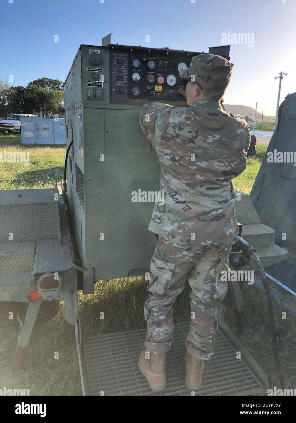U.S. Air Force Staff Sgt. Esteban Aquino, a power production technician
