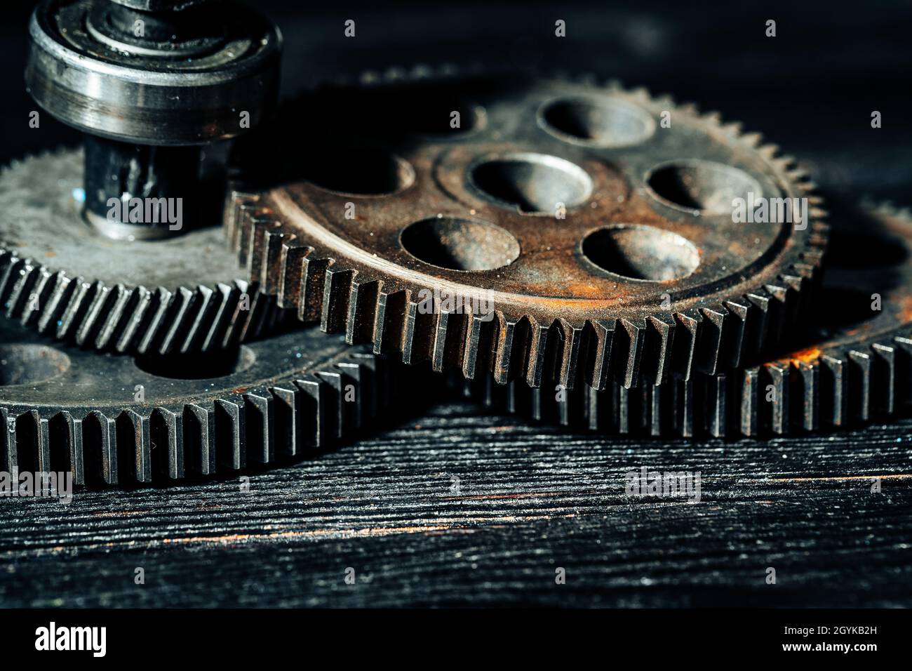 Gears from an old industrial machine Stock Photo - Alamy