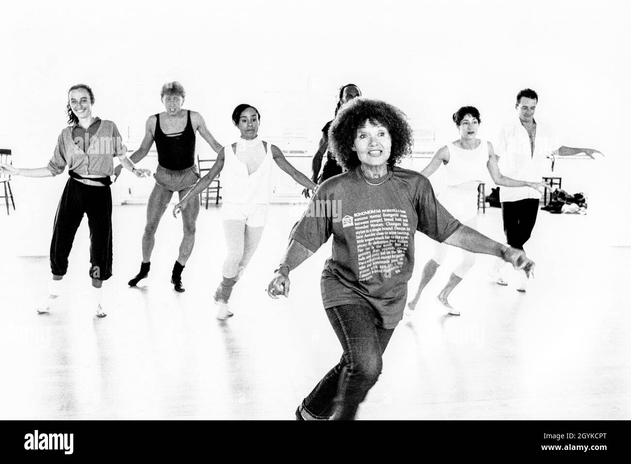 Cleo Laine rehearsing at the London Studio Centre prior to appearing at the 1987 Edinburgh Festival Stock Photo