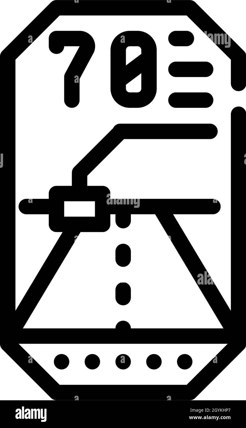 road lidar viewfinder line icon vector illustration Stock Vector